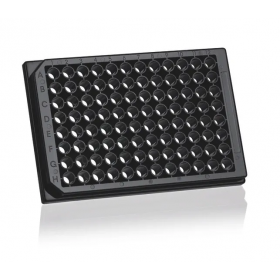 Plate 96-well cellGrade PS transparant bottom/black "F" 330µl