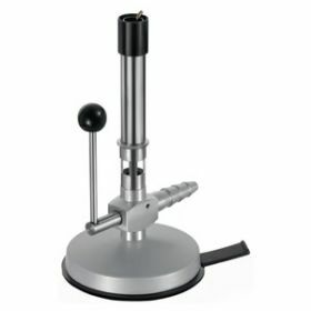 unsen burner with tap, pilot flame, air control
