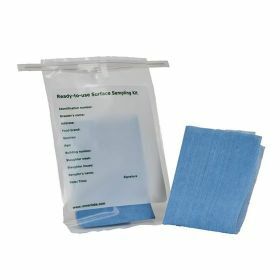 Surface fabric swab with neutralizing buffer