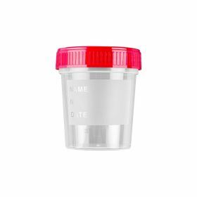 Container 125ml PP red screw cap ST