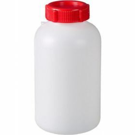 Round 1L HDPE bottle, wide neck, sealable