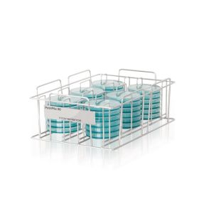 Rack for 36 petri dishes 90mm, 6 compartments