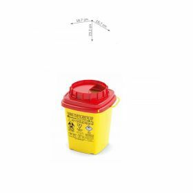 Sharps containers AP Medical CS line, square, yellow/red