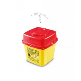 Sharps containers AP Medical CS PLUS line, square, yellow/red