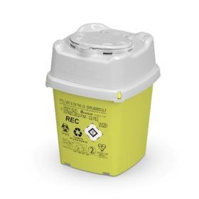 Sharps containers AP Medical CS PLUS ECO line, square, yellow/white