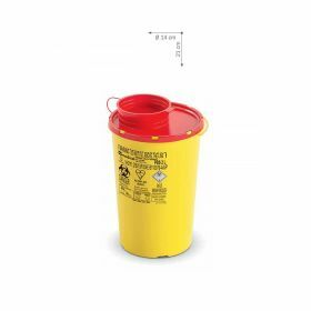 Sharps containers AP Medical PBS line, round, yellow/red