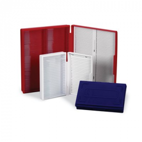 Microscope slide box for 100 slides