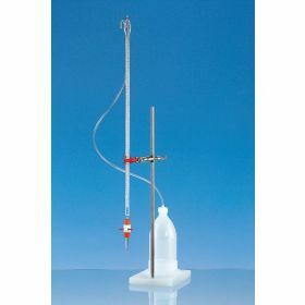 Compact automatic burette, BB, Class AS, blue Schellbach stripe with PE bottle