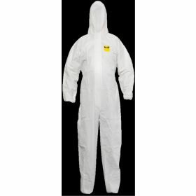 Coverall with hood - white - Cat. III Type 5/6