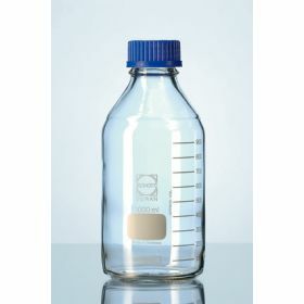 Duran® Laboratory bottle, narrow neck with blue PP cap