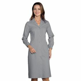 Lab coat women 65% PE - 35% cotton gray