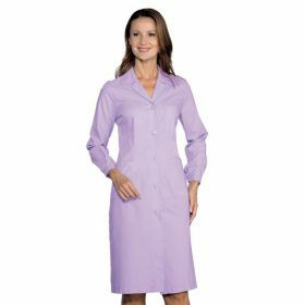 Lab coat women 65% PE - 35% cotton acid resistant lilac