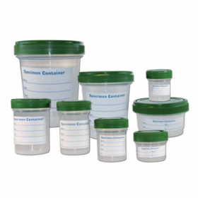 Sample container - PP - screw cap - HDPE - leak proof