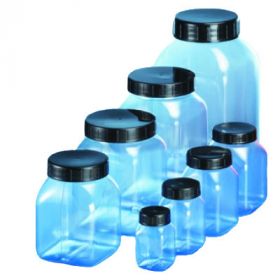 bottle PVC transparent serie 310 square - wide neck