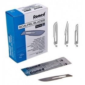 Scalpel blades Romed, stainless steel, STERILE