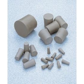 Rubber stoppers, grey, conical shape, solid