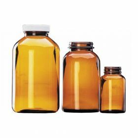 Wheaton bottle 250ml - amber - wide mouth
