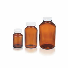 Wheaton bottle 30 ml - amber - wide mouth