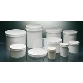 jars in white PP or transparant PS, with screw cap (white or ivory), wit or without sealing cap