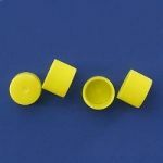 Screw cap yellow PE D 13 mm