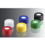 Blue screw cap + silicone/PTFE septum with slit