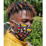 Fabric face mask -  KONATE ethnic - adult - tie