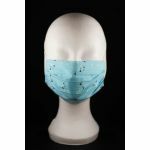 Fabric face mask - 23 geometric blue - adult - tie