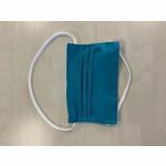 Fabric face mask - Petrol/white - adult - elastic (head)