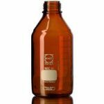 Duran® Amber laboratory bottle, narrow neck without cap