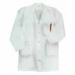 Lab mens coat, white cotton