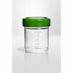 Sample containers PP with leakproof (95 kPa) green PE screw cap